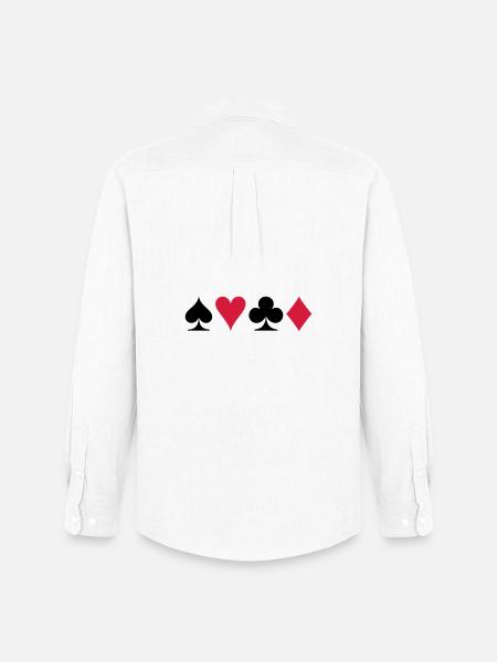 Poker (V) - Men's Oxford Shirt by Stanley/Stella - white