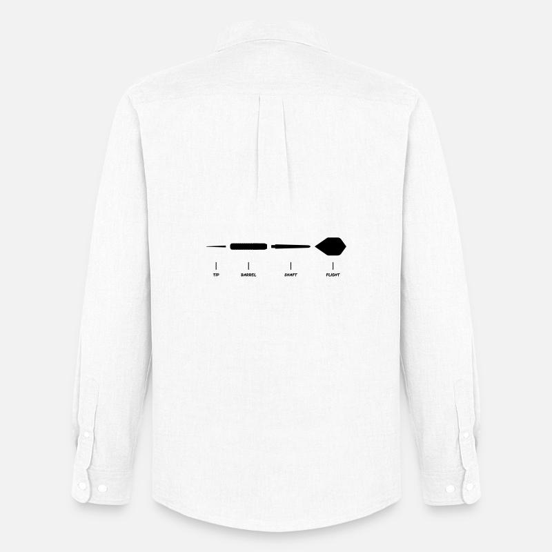 Dartpfeil Erklärung Anatomie Dart-Design - Männer Oxford Hemd von Stanley/Stella - Weiß
