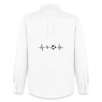 Battement de cœur football - Chemise Oxford homme Stanley/Stella - blanc - Dos - AI Model Male 185 dark (185cm)