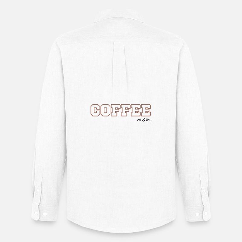 Kaffee Mom - Männer Oxford Hemd von Stanley/Stella - Weiß