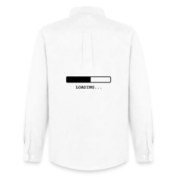Loading ... - Men's Oxford Shirt by Stanley/Stella - white - Back - AI Model Male 185 dark (185cm)
