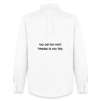 Cinema - Quotes - Film - Citations - Zitat - Humor - Men's Oxford Shirt by Stanley/Stella - white - Back - AI Model Male 185 dark (185cm)