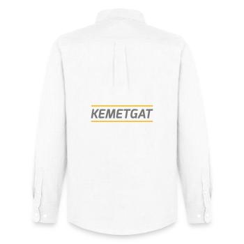 Kemetga - Antwerpener Dialekt - Männer Oxford Hemd von Stanley/Stella - Weiß - Hinten - AI Model Male 185 dark (185cm)