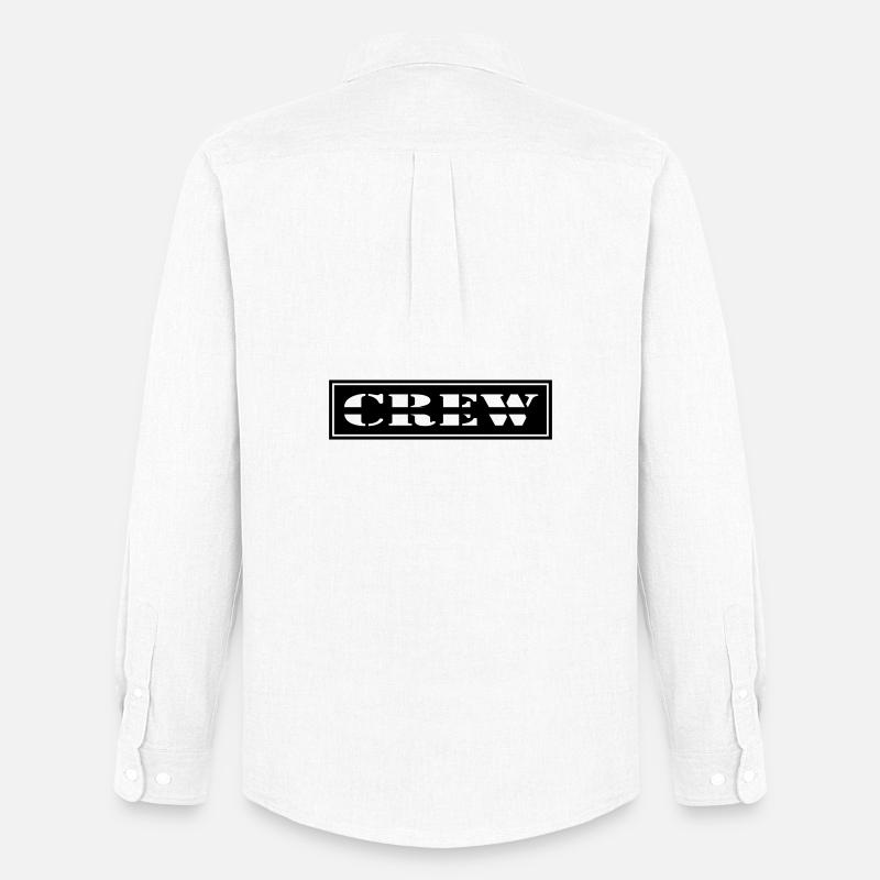 Crew Design im Patch Format - Männer Oxford Hemd von Stanley/Stella - Weiß