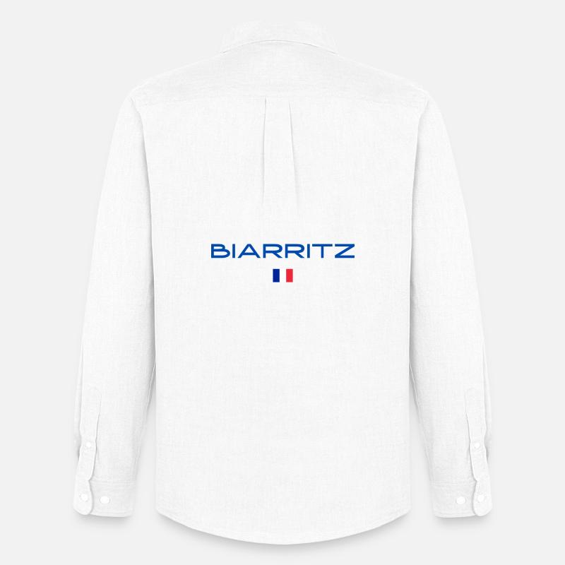 BIARRITZ-FRANKREICH - Männer Oxford Hemd von Stanley/Stella - Weiß