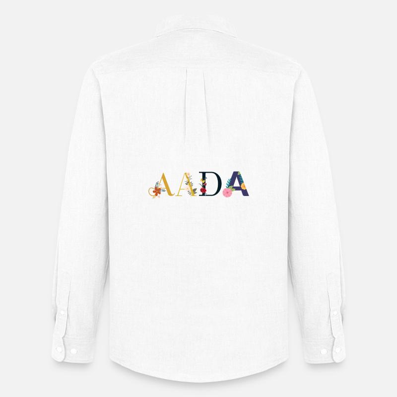AADA Name mit Blumen geschmückt - Männer Oxford Hemd von Stanley/Stella - Weiß