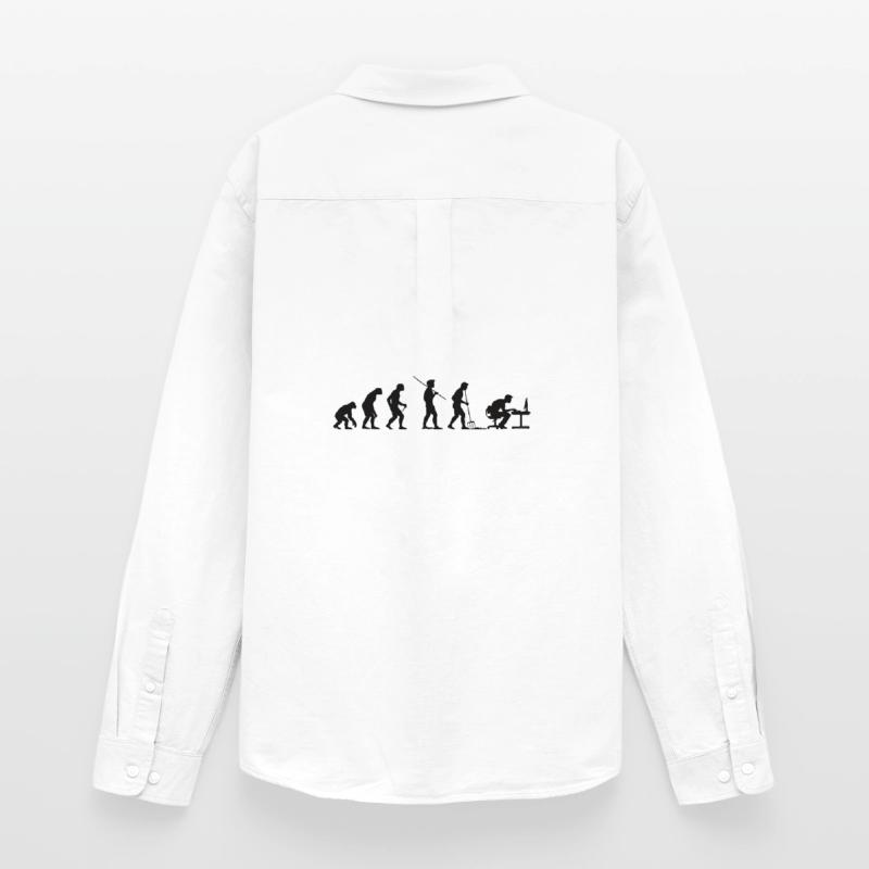 Programmer Evolution Computer Scientist Developer Men's Oxford Shirt by Stanley/Stella