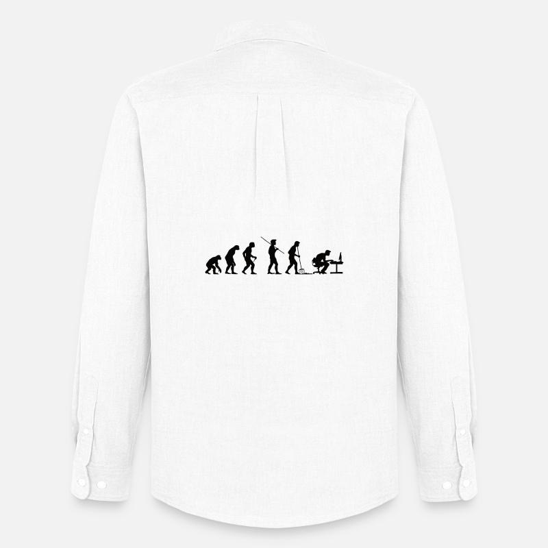 Programmer Evolution Computer Scientist Developer - Men's Oxford Shirt by Stanley/Stella - white
