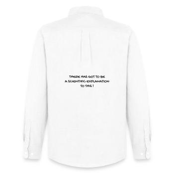 Serie TV - Television - Quotes - Citation - Zitat - Men's Oxford Shirt by Stanley/Stella - white - Back - AI Model Male 185 dark (185cm)