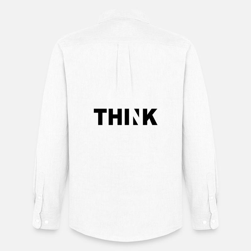 THINK - Männer Oxford Hemd von Stanley/Stella - Weiß