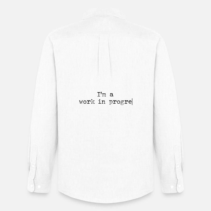 Work in progress - Männer Oxford Hemd von Stanley/Stella - Weiß