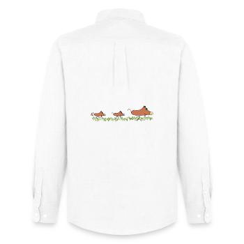 Orienteering [02.2] [orienteering] [PX] - Men's Oxford Shirt by Stanley/Stella - white - Back - AI Model Male 185 dark (185cm)