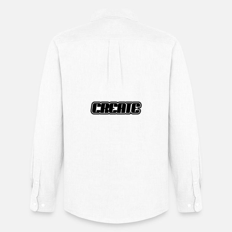Create Schriftzug - Männer Oxford Hemd von Stanley/Stella - Weiß