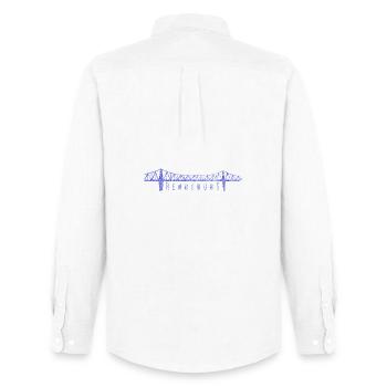 Pont Rendsburg High – Silhouette esquissée - Chemise Oxford homme Stanley/Stella - blanc - Dos - AI Model Male 185 dark (185cm)