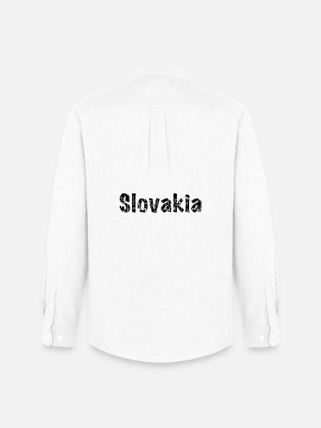Slovakia - Männer Oxford Hemd von Stanley/Stella - Weiß