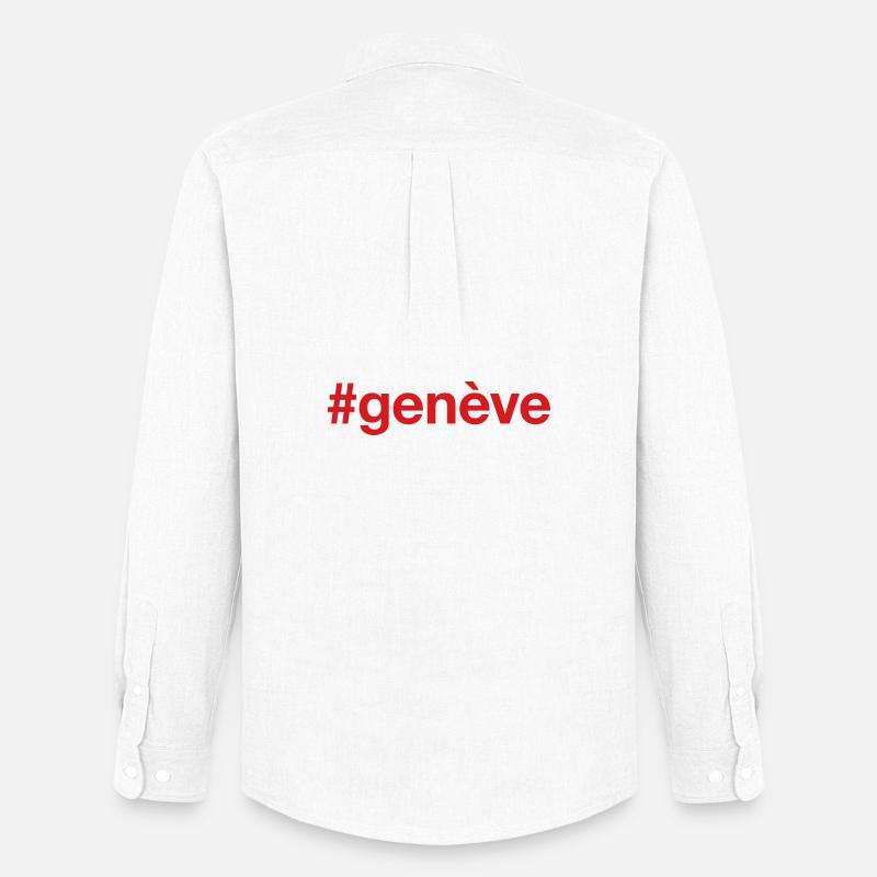 GENEVE Genf Suisse Schweiz - Männer Oxford Hemd von Stanley/Stella - Weiß
