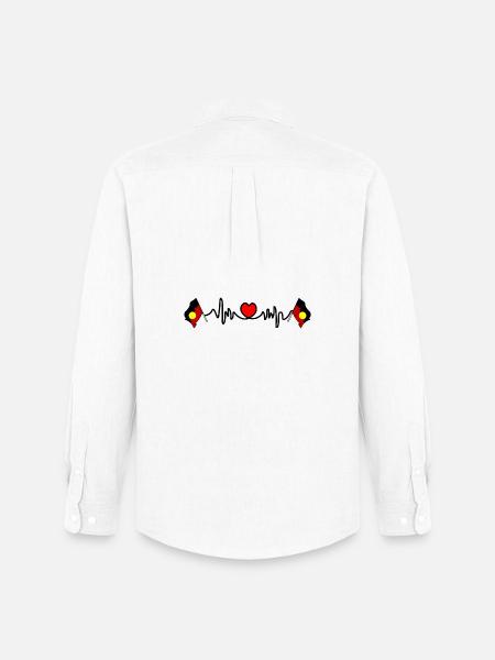 Herzfrequenz-Cardio für Aborigines - Männer Oxford Hemd von Stanley/Stella - Weiß