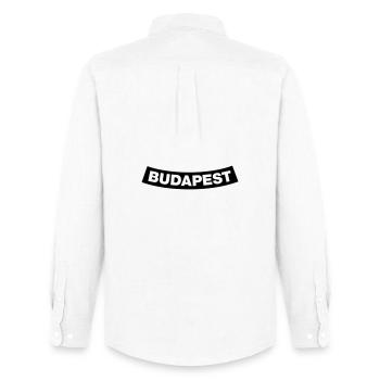 Budapest Chapter Element 1C (JGA MC-Rocker-Style) - Men's Oxford Shirt by Stanley/Stella - white - Back - AI Model Male 185 dark (185cm)