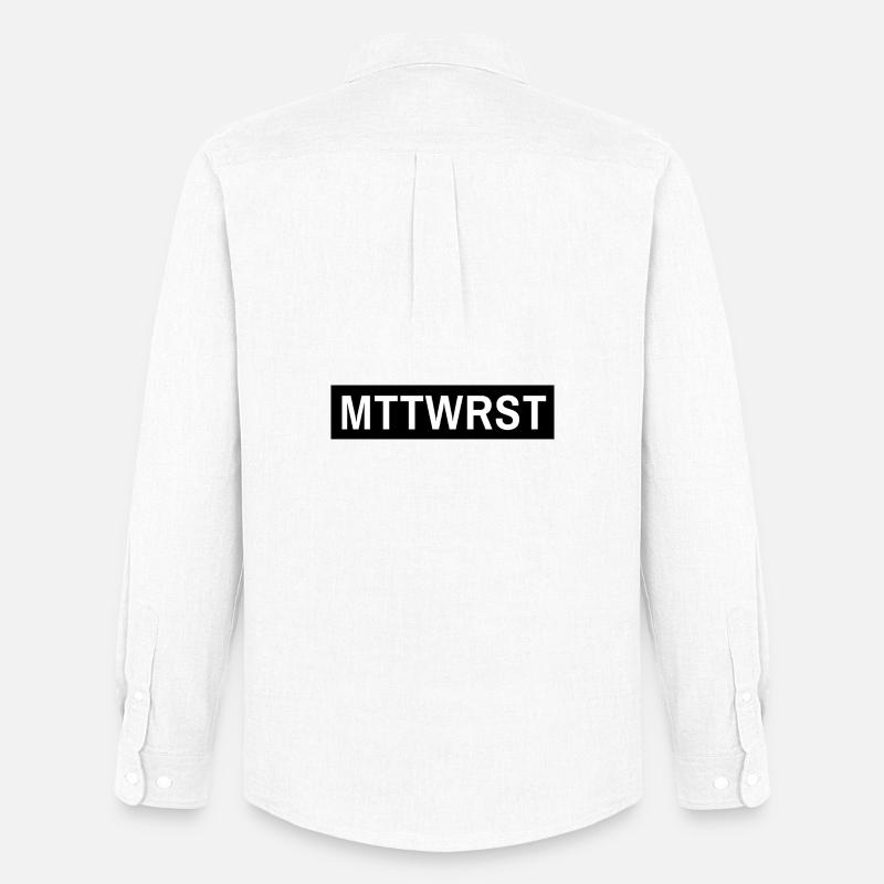 MTTWRST Typo Black Reverse - Männer Oxford Hemd von Stanley/Stella - Weiß