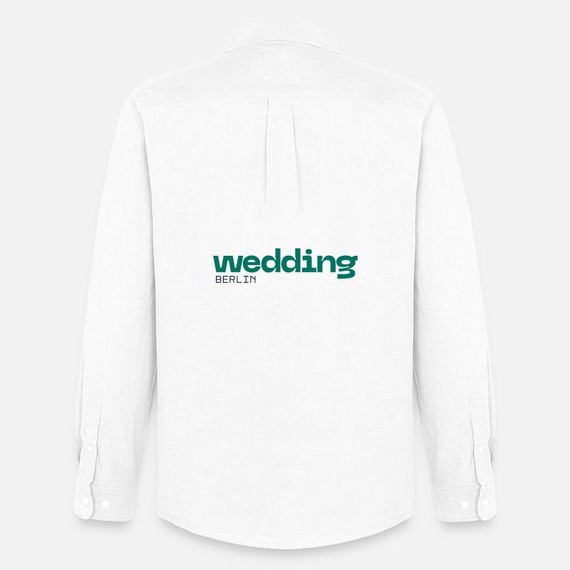 Wedding Berlin - Schönes, schlichtes Design - Männer Oxford Hemd von Stanley/Stella - Weiß