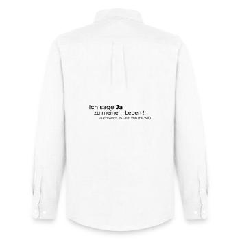 Yes to life - Men's Oxford Shirt by Stanley/Stella - white - Back - AI Model Male 185 dark (185cm)