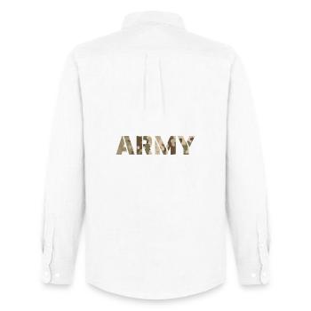 ARMY NL Desert NFP - Chemise Oxford homme Stanley/Stella - blanc - Dos - AI Model Male 185 dark (185cm)