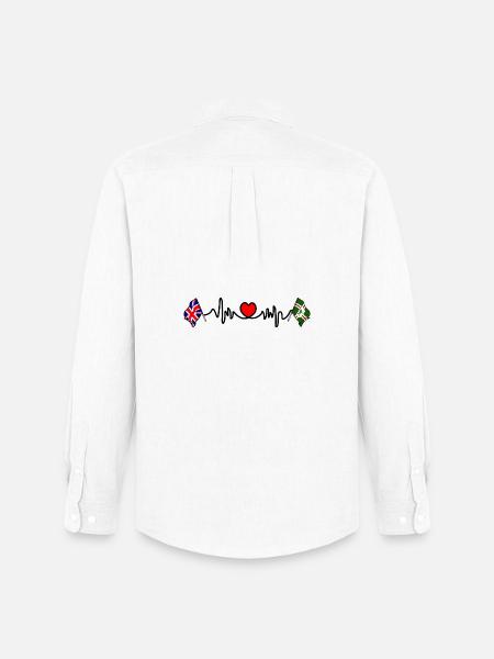 Nottinghamshire & UK Heartbeat - Men's Oxford Shirt by Stanley/Stella - white