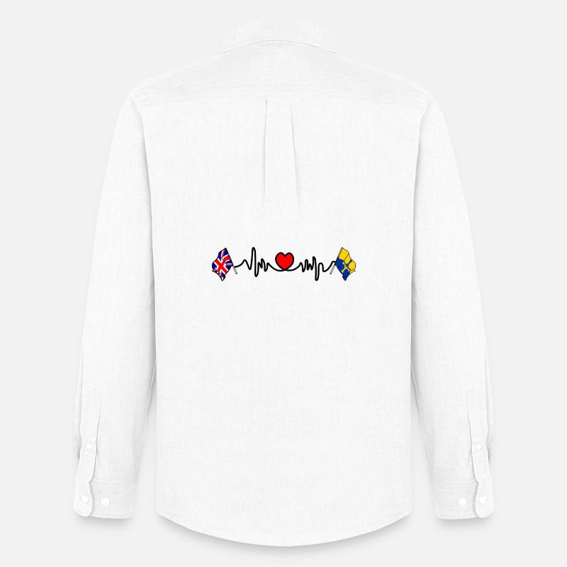 Herzfrequenz in Durham & UK - Männer Oxford Hemd von Stanley/Stella - Weiß