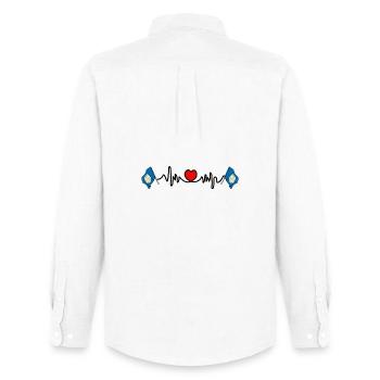 Yorkshire Heartbeat Flag - Men's Oxford Shirt by Stanley/Stella - white - Back - AI Model Male 185 dark (185cm)