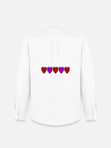 Heart Line Love - Men's Oxford Shirt by Stanley/Stella - white