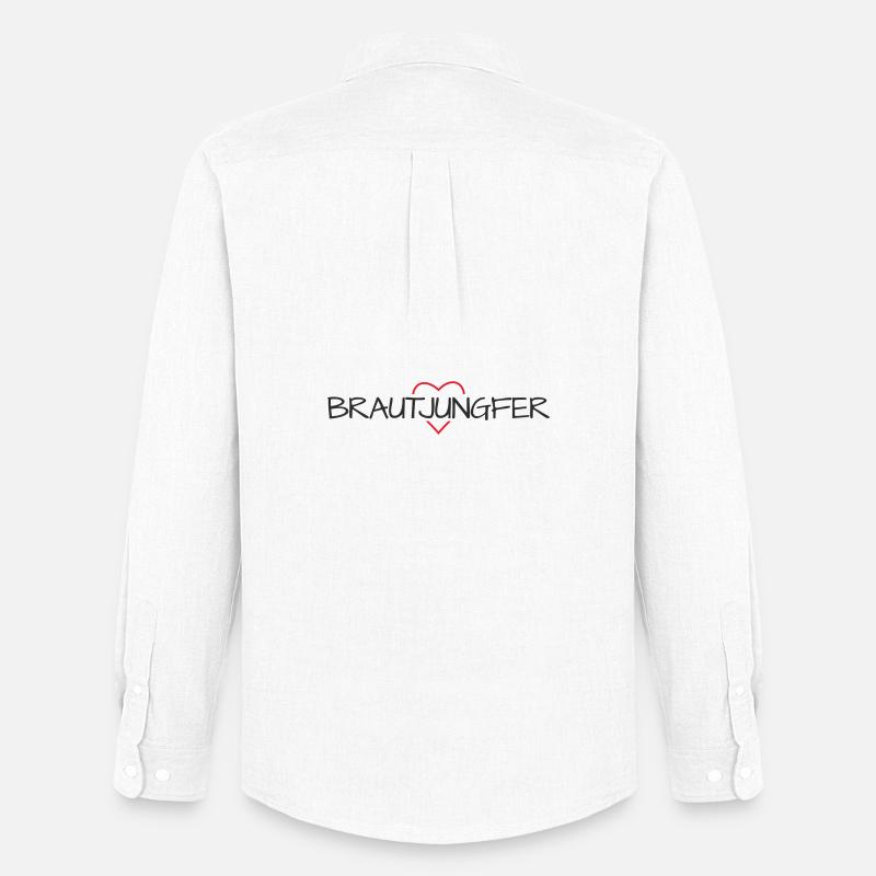 Brautjungfer Herz Junggesellinenabschied - Männer Oxford Hemd von Stanley/Stella - Weiß