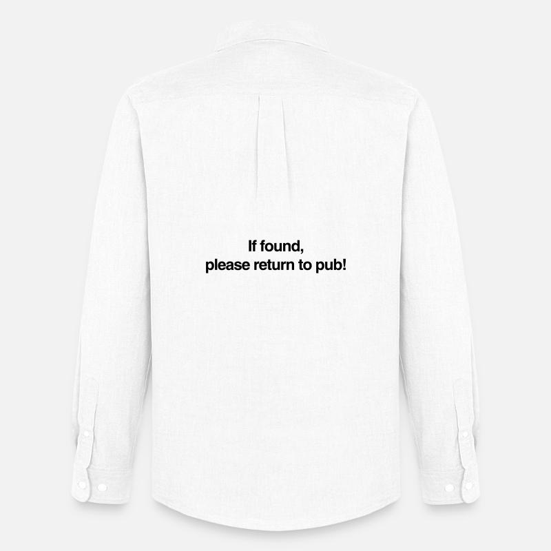 If found please return to pub! - Männer Oxford Hemd von Stanley/Stella - Weiß