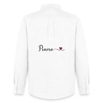 Piano - Men's Oxford Shirt by Stanley/Stella - white - Back - AI Model Male 185 dark (185cm)