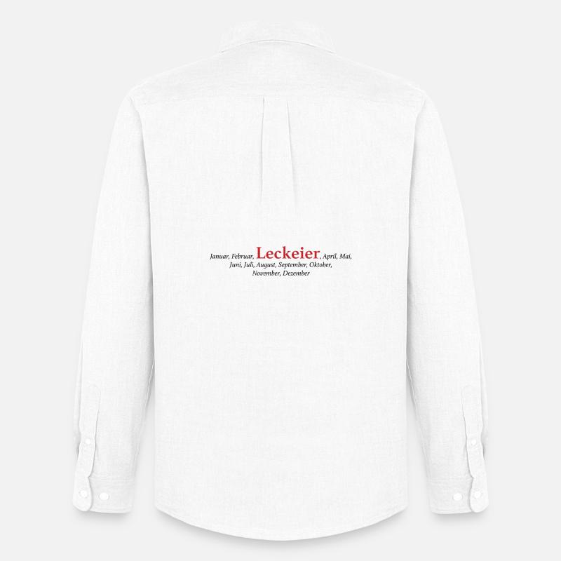 Leck Eier - Männer Oxford Hemd von Stanley/Stella - Weiß