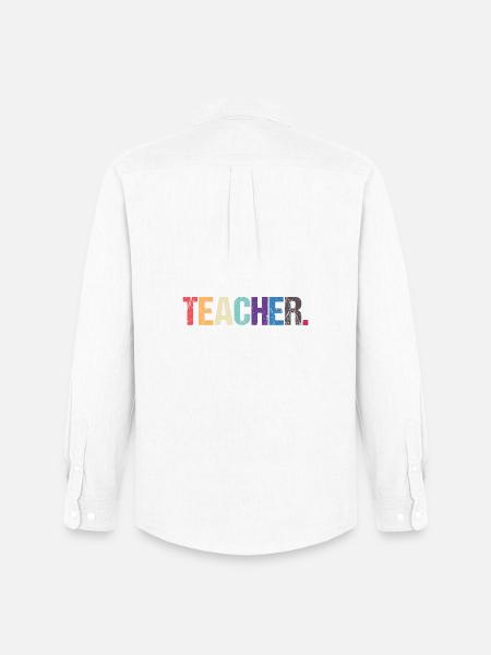 Conception colorée de TEACHER - Chemise Oxford homme Stanley/Stella - blanc