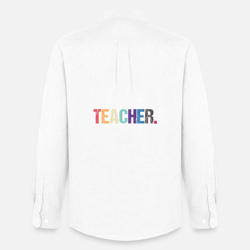 Conception colorée de TEACHER - Chemise Oxford homme Stanley/Stella - blanc