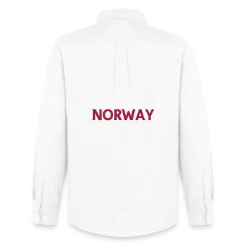 Fjäll von Norwegen Naturszene - Männer Oxford Hemd von Stanley/Stella - Weiß - Hinten - AI Model Male 185 dark (185cm)