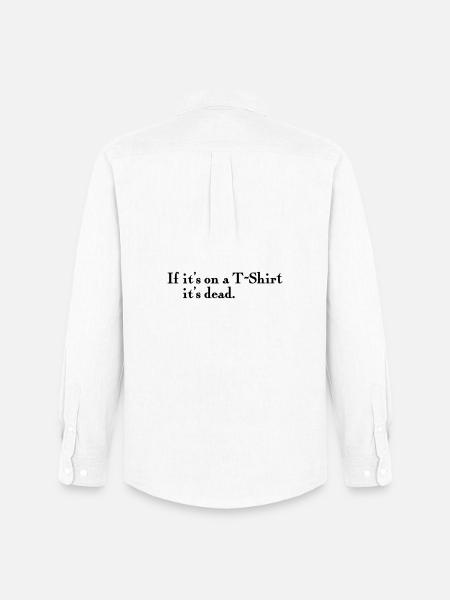 on a T-Shirt - Men's Oxford Shirt by Stanley/Stella - white