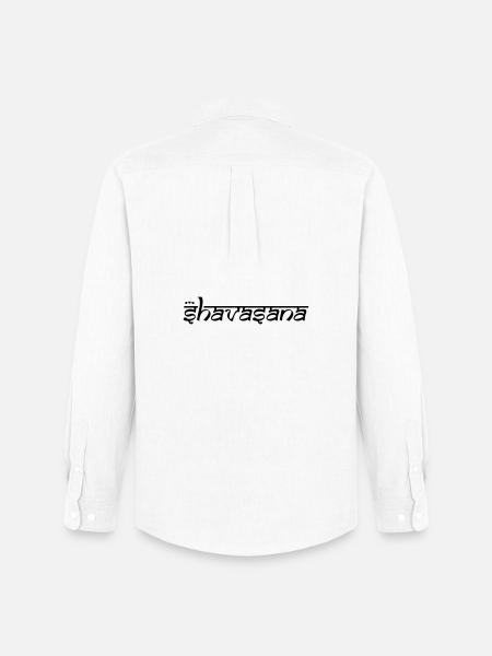 OM SHAVASANA - Men's Oxford Shirt by Stanley/Stella - white