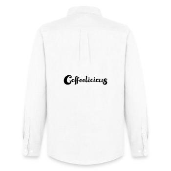 Coffeelicious (en anglais seulement) - Chemise Oxford homme Stanley/Stella - blanc - Dos - AI Model Male 185 dark (185cm)