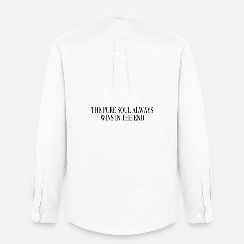 Die Seele gewinnt - Sprücheshirts Motivation - Männer Oxford Hemd von Stanley/Stella - Weiß