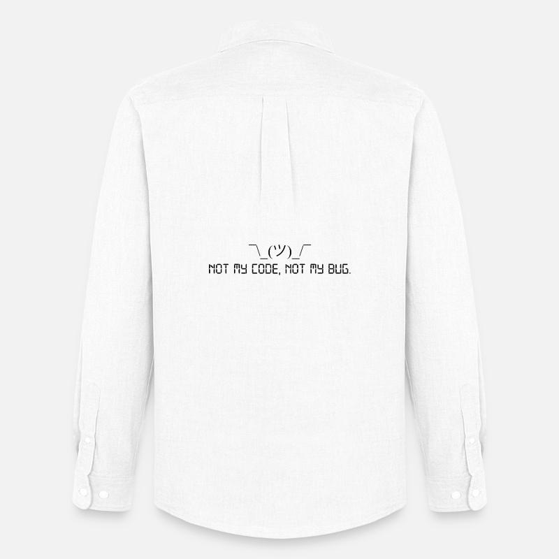 Pas mon code, pas mon bug. - Chemise Oxford homme Stanley/Stella - blanc