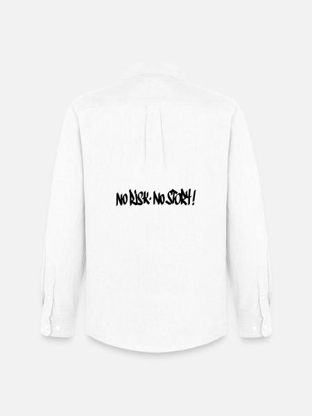 No Risk No Story Motto - Men's Oxford Shirt by Stanley/Stella - white
