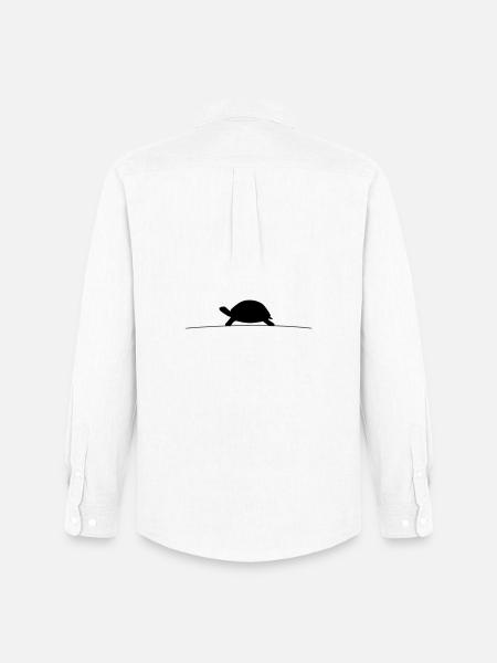 Turtle Silhouette - Men's Oxford Shirt by Stanley/Stella - white