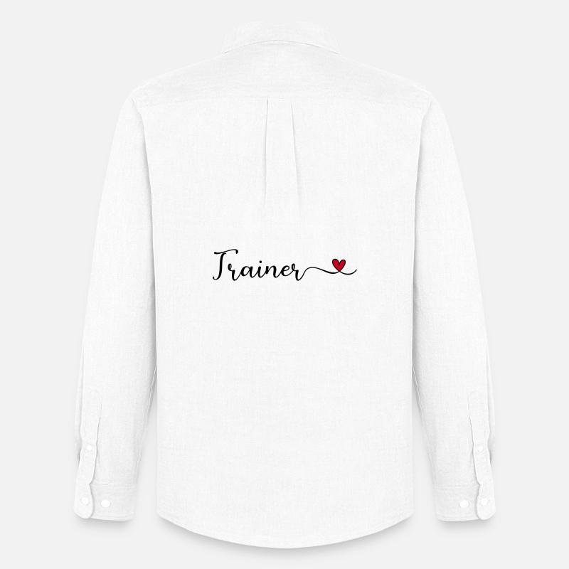 Trainer - Männer Oxford Hemd von Stanley/Stella - Weiß