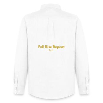 Fall Rise Repeat - Men's Oxford Shirt by Stanley/Stella - white - Back - AI Model Male 185 dark (185cm)