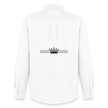 Élément de la couronne - Chemise Oxford homme Stanley/Stella - blanc - Dos - AI Model Male 185 dark (185cm)