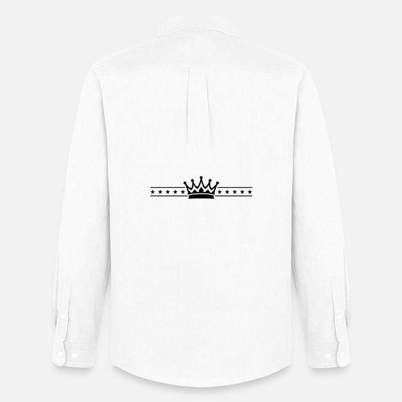 Krone Element - Männer Oxford Hemd von Stanley/Stella - Weiß