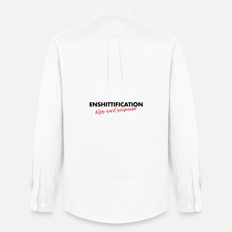 Enshittification - alles wird schlimmer! - Männer Oxford Hemd von Stanley/Stella - Weiß