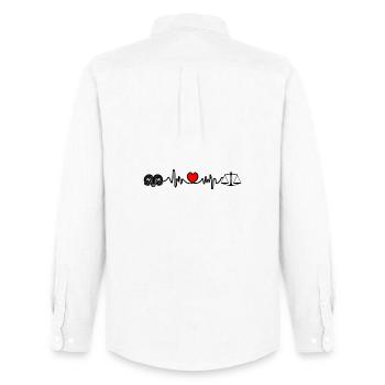 Heart Rate Cardio Ram Scale - Men's Oxford Shirt by Stanley/Stella - white - Back - AI Model Male 185 dark (185cm)